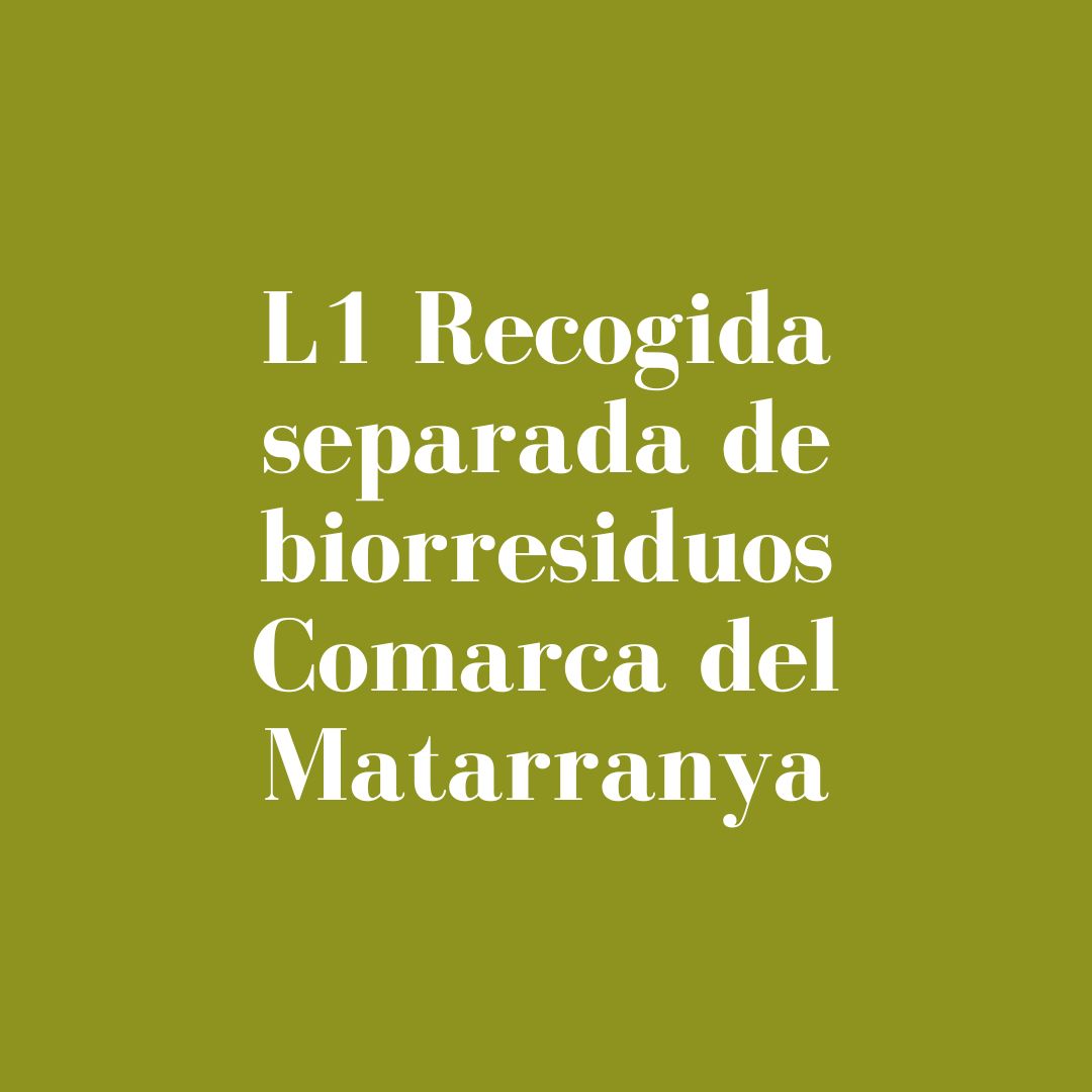 Recogida separada de biorresiduos Comarca del Matarranya